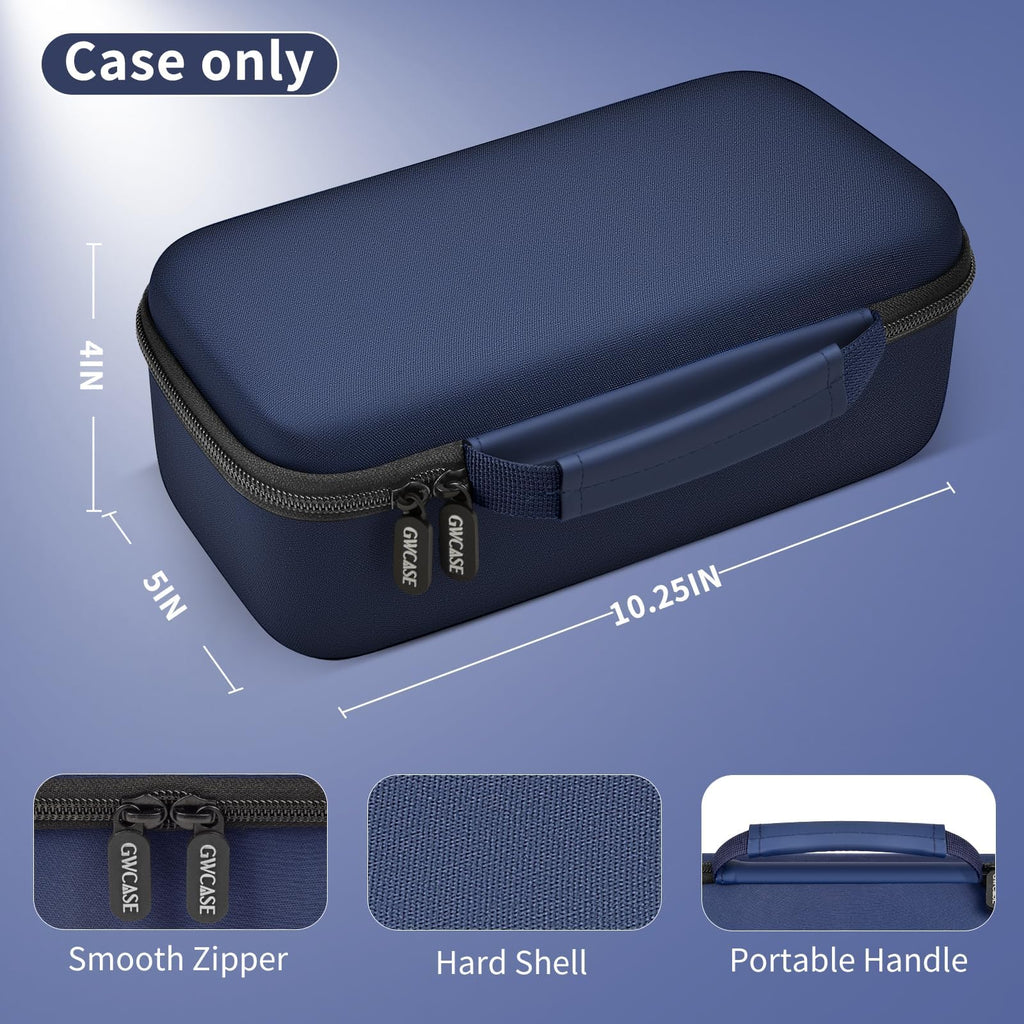 GWCASE Travel Steamer and Iron Carrying Case, Fits for DRFLASH/for Nesugar and Most Portable 2-in-1 Models Up to 10"x4"x2.75", Mesh Pocket for Accessories, Home & Travel Use (Blue-Case Only)