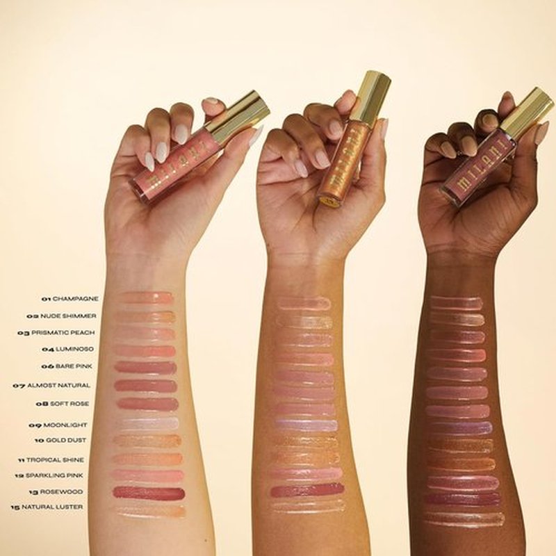 Milani Lip Gloss - Keep It Full Nourishing Lip Plumper with Hyaluronic Acid | Moonlight 0.13 Fl. Oz.