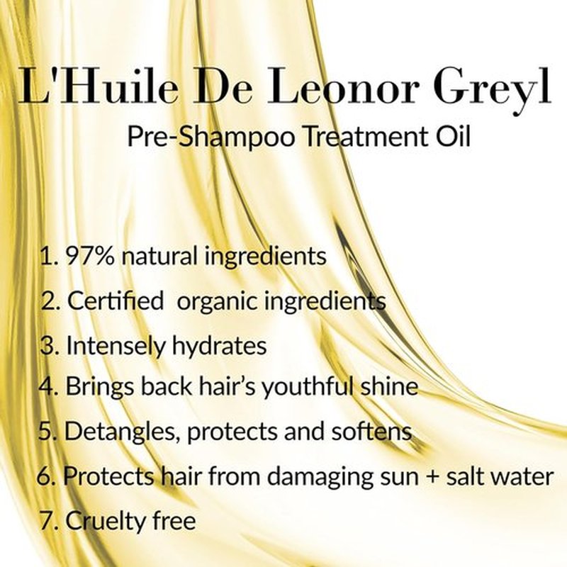 Leonor Greyl L'Huile Pre-Shampoo Treatment - Nourishing Hair Oil for Dry Hair, 0.84 FL OZ | Sun & Water Protection