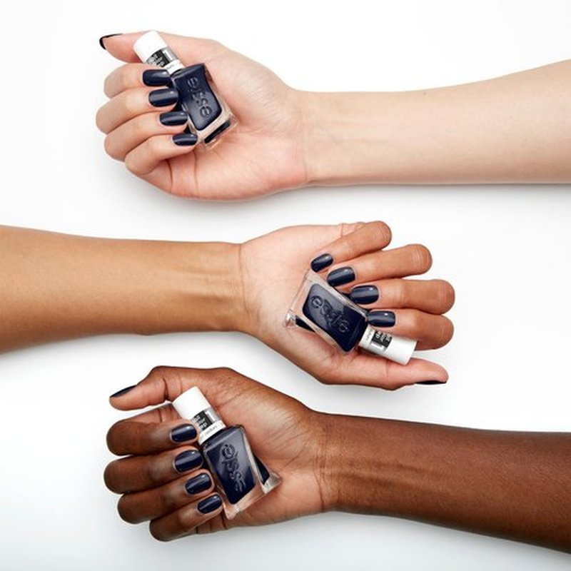 essie gel couture Gel-like Nail Polish Set with Top Coat, Vegan, Blue Nail Polish, Caviar Bar Kit, 1 Kit