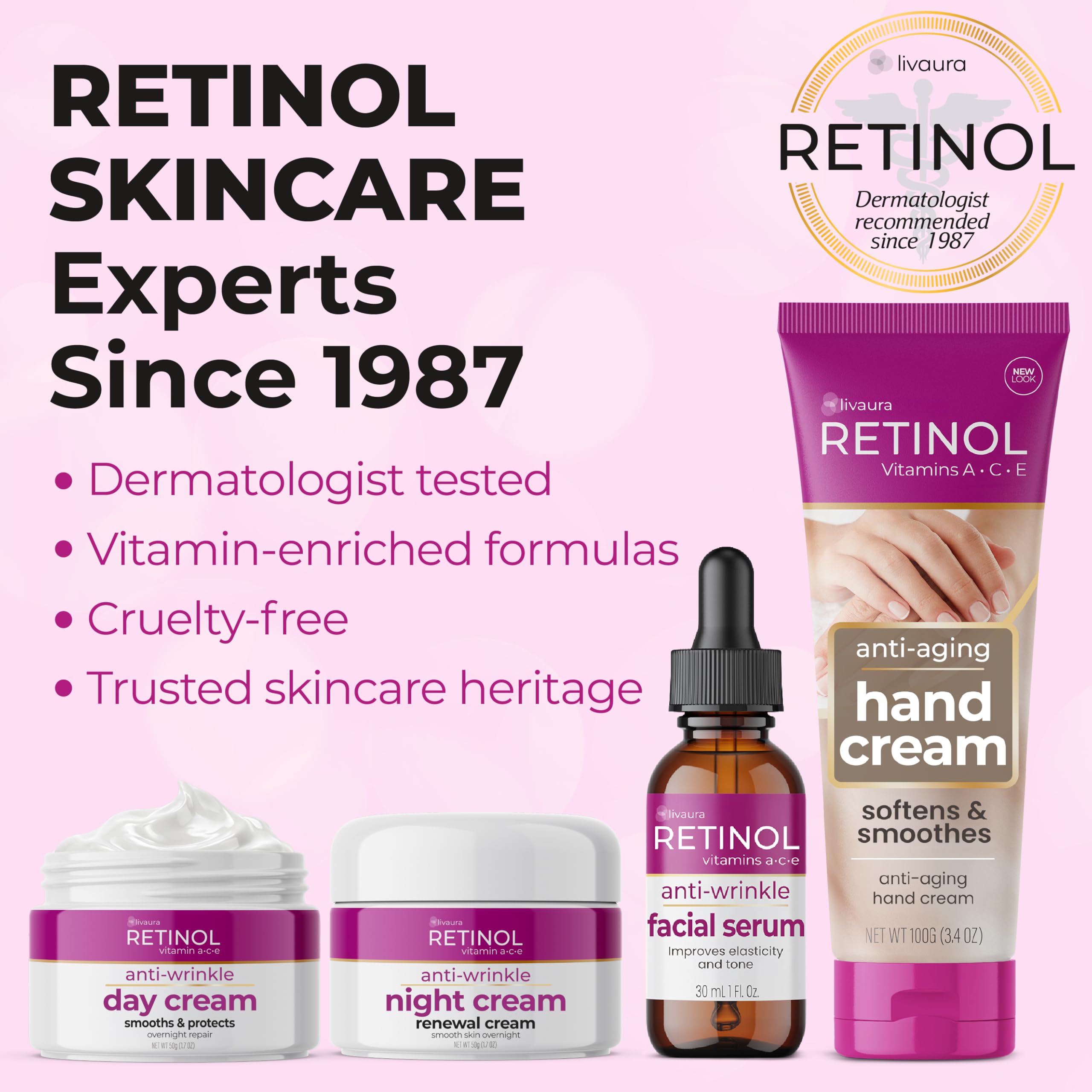 LIVAURA Retinol Eye Gel for Women - Under Eye Cream for Dark Circles, Bags
