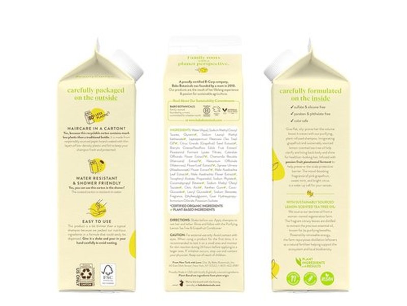 Babo Botanicals Purifying Lemon Tea Tree & Grapefruit Shampoo - Bundle with Conditioner for Oily Hair | Adds Body & Shine