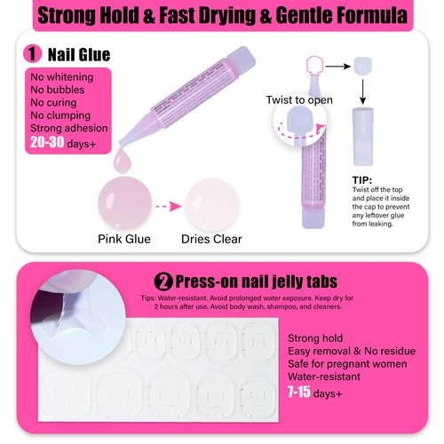 30 Pcs Medium Red Short Almond Press on Nails Full Cover False Nails for Women and Girls,Salon Acrylic,Nail Glue Included,with Metal Box,Easy Apply