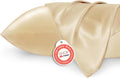 Bedsure King Size Satin Pillowcase Set - Champagne Gold Silky Pillow Cases for Hair & Skin | 20x36 Inches, 2-Pack