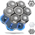 Universal Head Shaver Replacement Heads Magnetic 7 Blades Head Shavers Replacement Blades for Bald Men Compatible with Freebird Shaver & Other Brands (silver8)