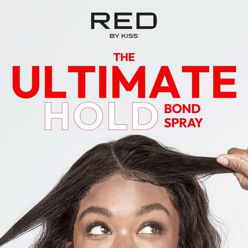 Red by Kiss Lace Bond Hold Spray Styler Fixer – The Ultimate Adhesive Spray for Wigs, Active Use, Fast Drying, Up to 72Hours 20X Stronger Hold, Daily Wig Applications