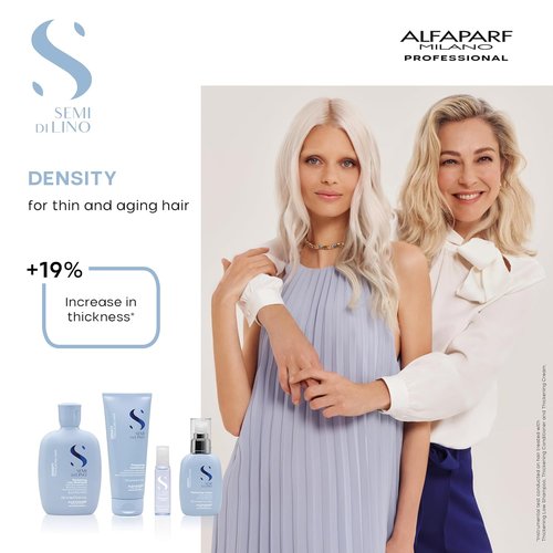 ALFAPARF MILANO Semi Di Lino Density Thickening Conditioner - Peptides & Amino Acids for Fine Hair - Adds Volume & Softness