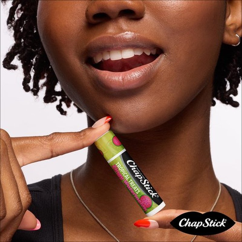 ChapStick Lip Care, Tropical Treats Collection (9 Sticks) – Electric Tangerine, Fizzy Grape & Zingy Watermelon Lip Balm, 0.15 Oz Ea
