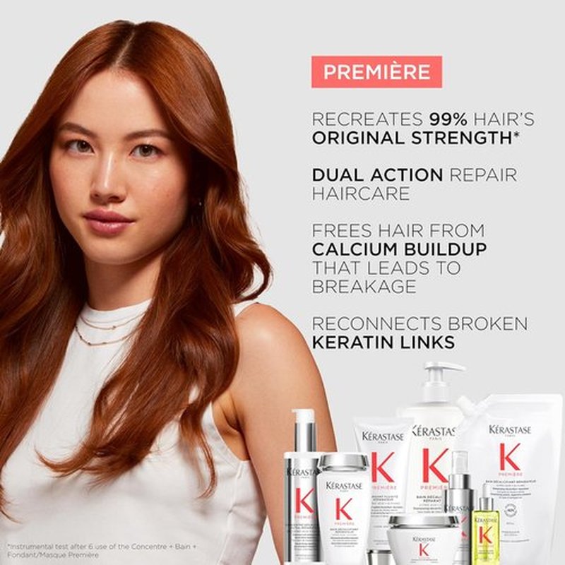 Kerastase Première Bain Décalcifiant Shampoo & Refill Pouch - Gently Cleanses & Repairs Damaged Hair, 16.9 Fl Oz