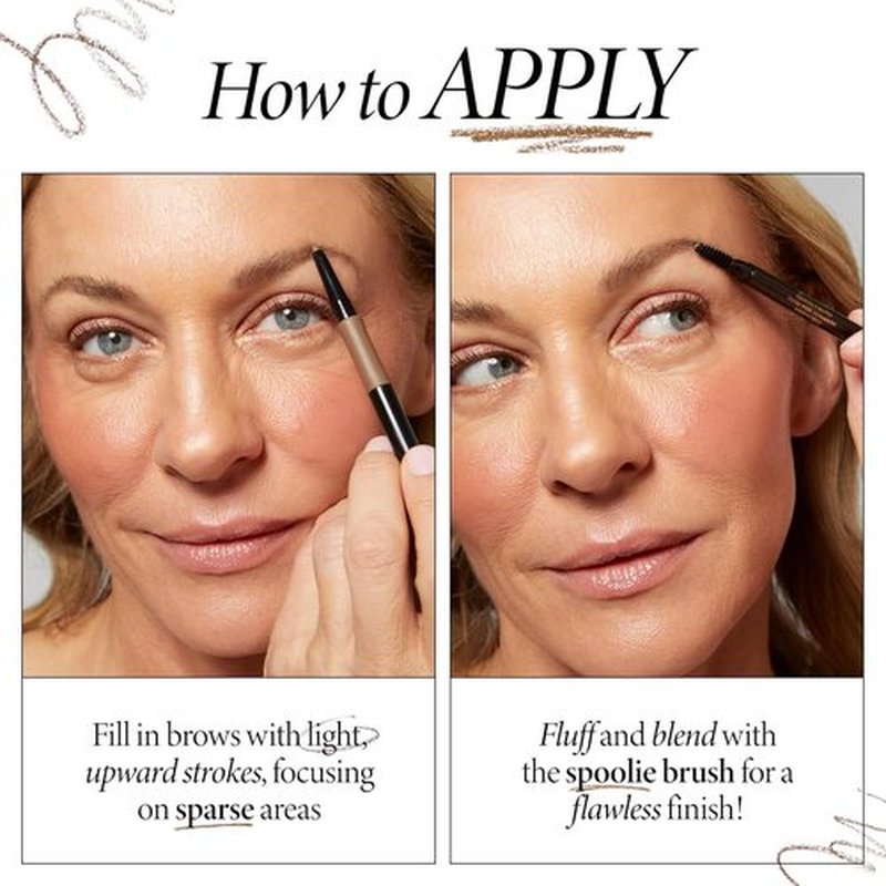 Laura Geller New York INKcredible Waterproof Brow Pencil - Long-Lasting Eyebrow Filler with Spoolie Brush (02 Taupe)