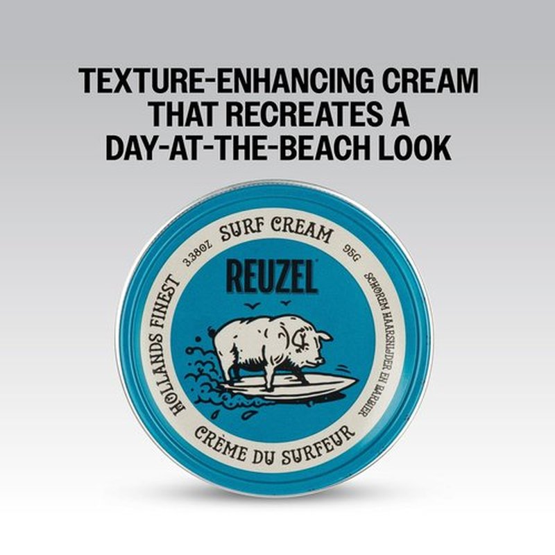 Reuzel Surf Texture Cream - Light Hold & Matte Finish, Water Soluble Styling for All Hairstyles | 3.38 oz