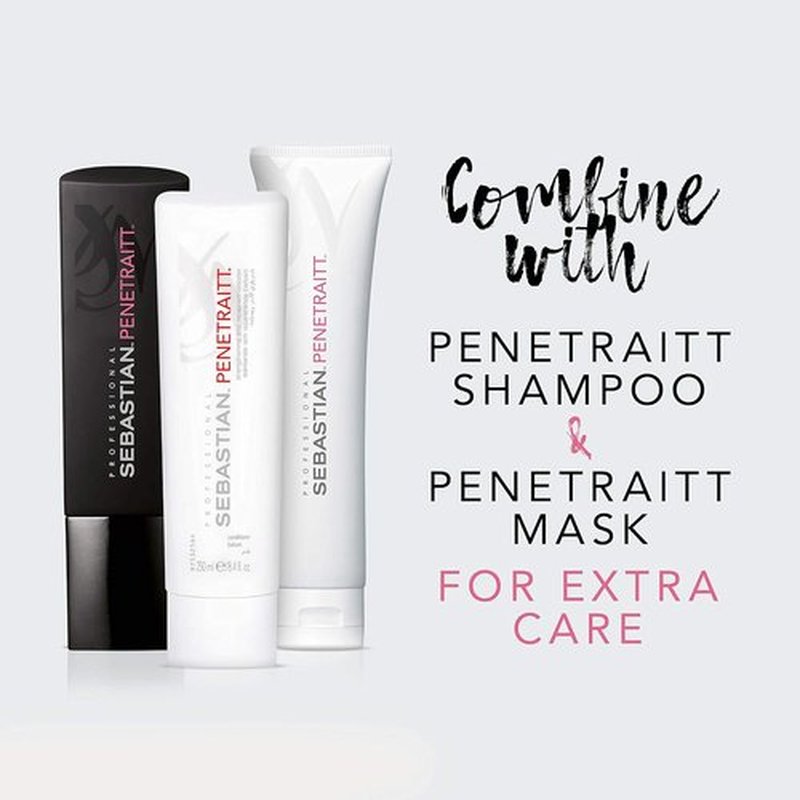 Sebastian Professional Penetraitt Shampoo - Hair Strengthening & Deep Repair Treatment | 33.8 Fl Oz