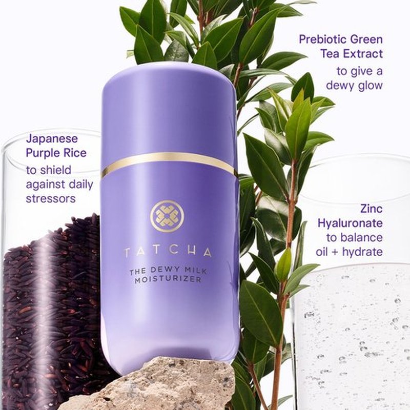 TATCHA The Dewy Milk Moisturizer, Travel-Sized | Mini Lightweight Face Cream - Oil-Balancing Hydration for Bouncy Skin & a Lasting Dewy Glow for Combo to Oily Skin | 15 ml/ 0.5 fl. oz.