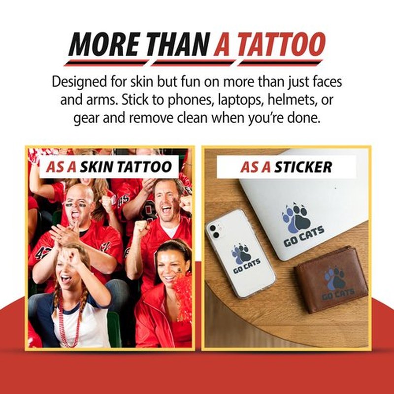 Fan-A-Peel Duke Waterless Temporary Tattoos - Hypoallergenic Peel and Stick Waterproof Temporary Tattoos