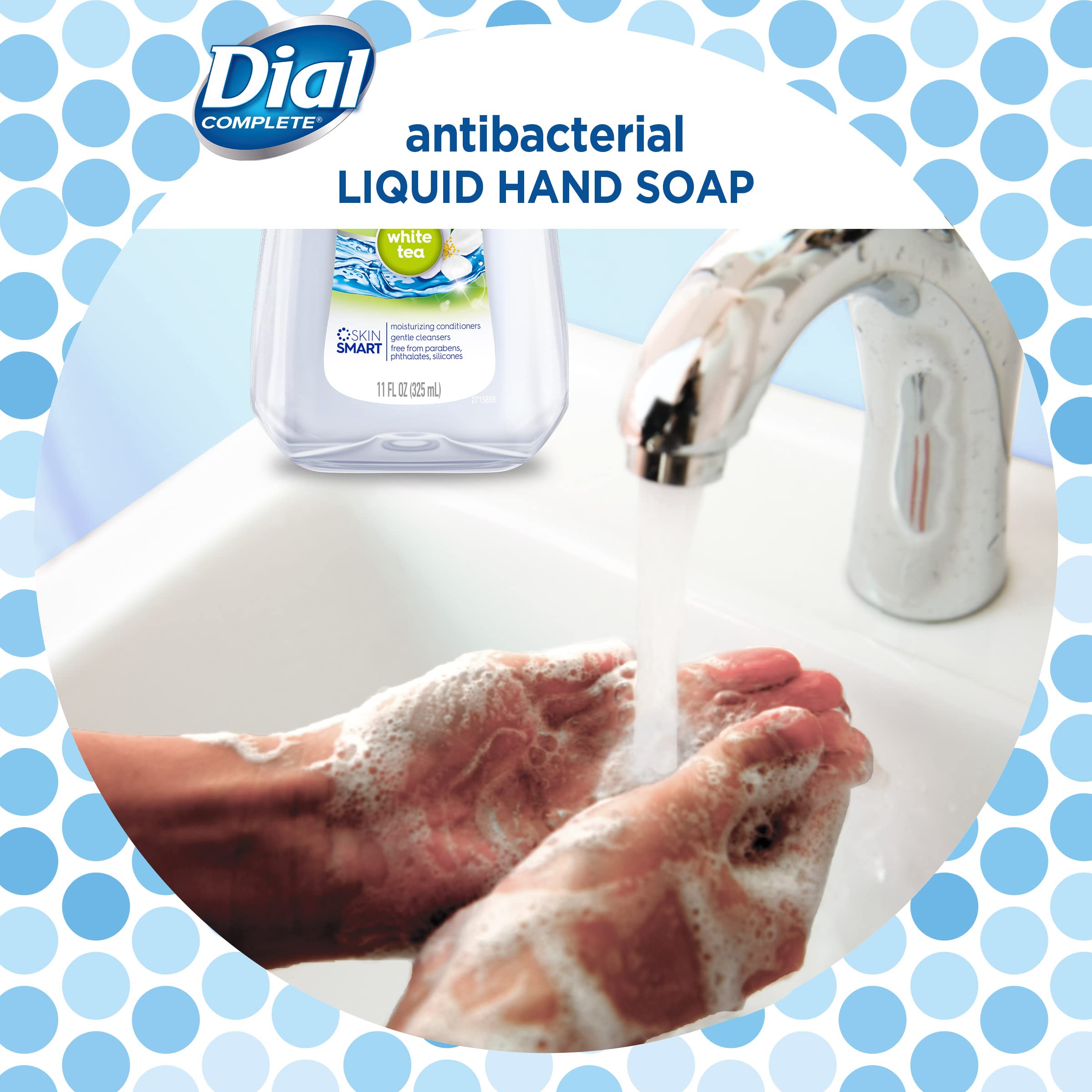 Dial Antibacterial Liquid Hand Soap, White Tea, 11 Fl Oz (Pack of 2)