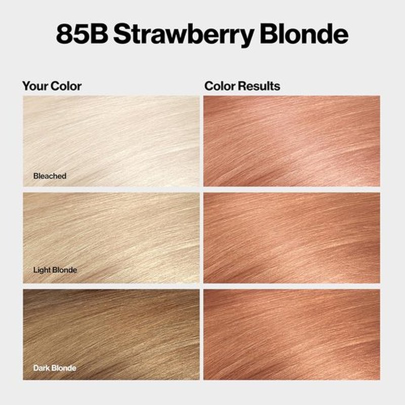 Revlon ColorSilk Blonde Permanent Hair Color - 100% Gray Coverage, Ammonia-Free, Vegan Keratin | 85B Strawberry Blonde (Pack of 3)