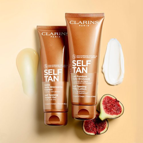 Clarins Self Tanning Tinted Gel | Self Tanner For Face and Body | Natural, Long-Lasting, Streak-Free, Buildable, Instant Tan* | Non-Staining and Fast Absorbing | Contains Glycerin | 4.2 Ounces