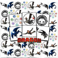 How to Train Your Dragon Tattoos Party Favors Bundle ~ 70+ Perforated Individual 2" x 2" Temporary Tattoos for Kids Boys Girls | How to Train Your Dragon Party Supplies
