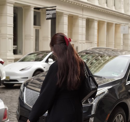 Luxury Red Claw Clip for Women | Our Acetate Red Hair Clip Feels Light, Looks Smooth and is Easy to Wear | Use for easy Half Ups with No Snagging and a Secure Grip in our Large Four Inch Size