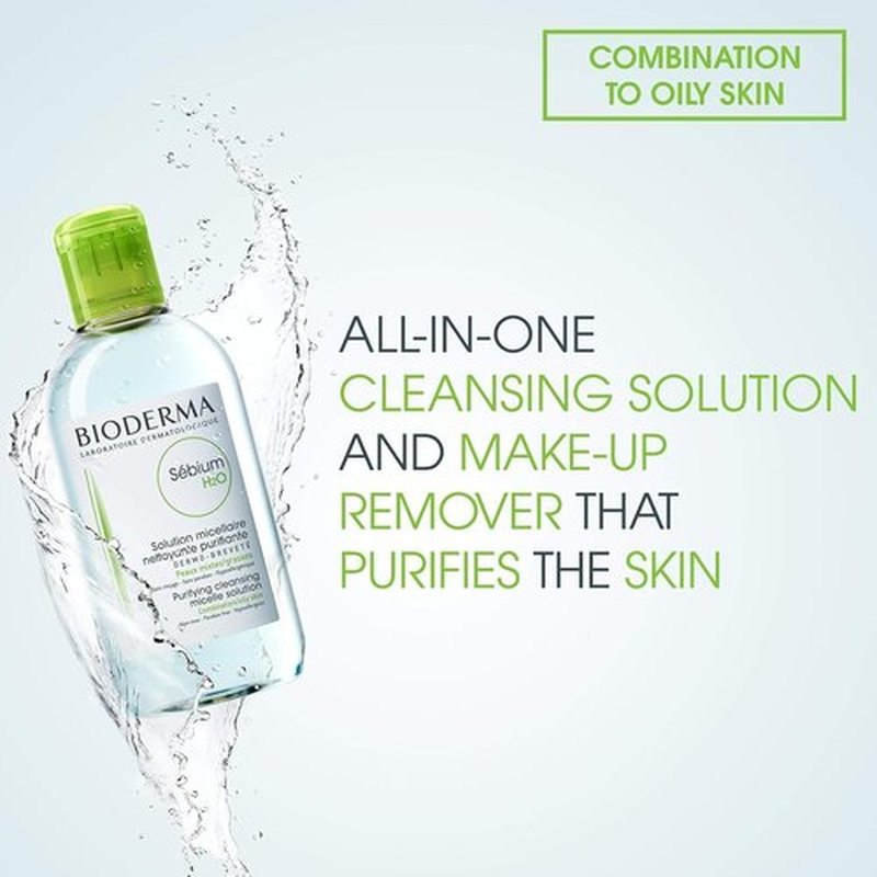 Bioderma - Sébium H2O Micellar Water - Gentle Facial Cleanser & Makeup Remover for Oily Skin
