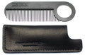 Chicago Comb No. 2 Carbon Fiber + Black Horween leather sheath, Made in USA
