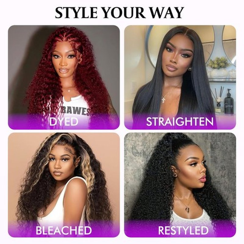 Human Hair Bundles Deep Wave 12 14 16 Inch Curly Bundle Human Hair 12A Virgin Unprocessed Brazilian 3 Bundles Hair Wet and Wavy Quick Weave Hair Extensions For Women Natural Black