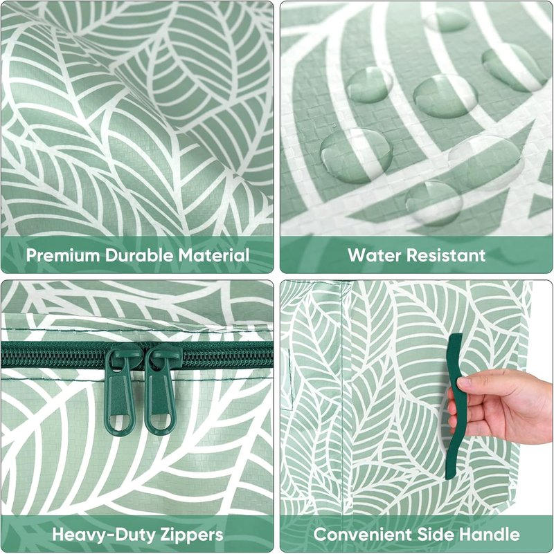 BALEINE Heavy-Duty Oversized Moving Bags - 2-Pack Storage Totes with Reinforced Handles (Antique Foliage)