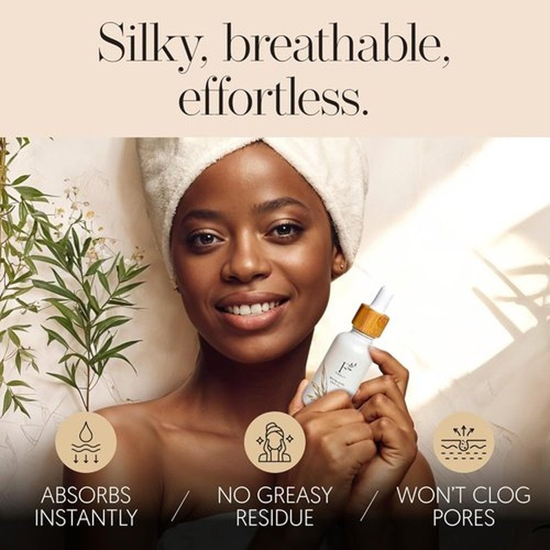 Finally 100% Organic Tsubaki Face Oil & Under-Eye Serum - Hydrating, Brightening Formula for Glowing Skin & Even Tone