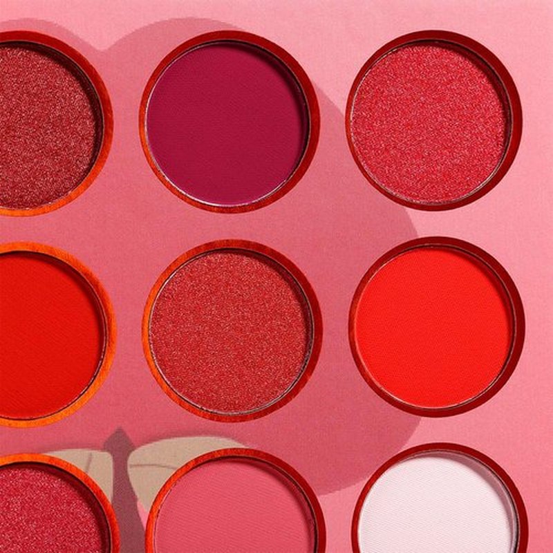 Afflano Red Eyeshadow Palette Makeup, Ultra Pigmented and Blending Bright Dark Hot True Red Black Eye Shade 12 Color, Cruelty Free Velvet Matte Shimmer Warm Fall Sunset Pink Goth red Eye Shadow Pallet