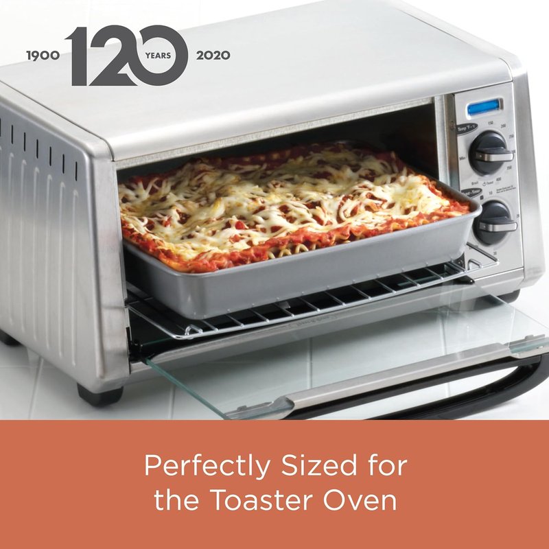 Farberware Nonstick Toaster Oven Pan Set - 4-Piece Baking Set in Gray for Effortless Cooking