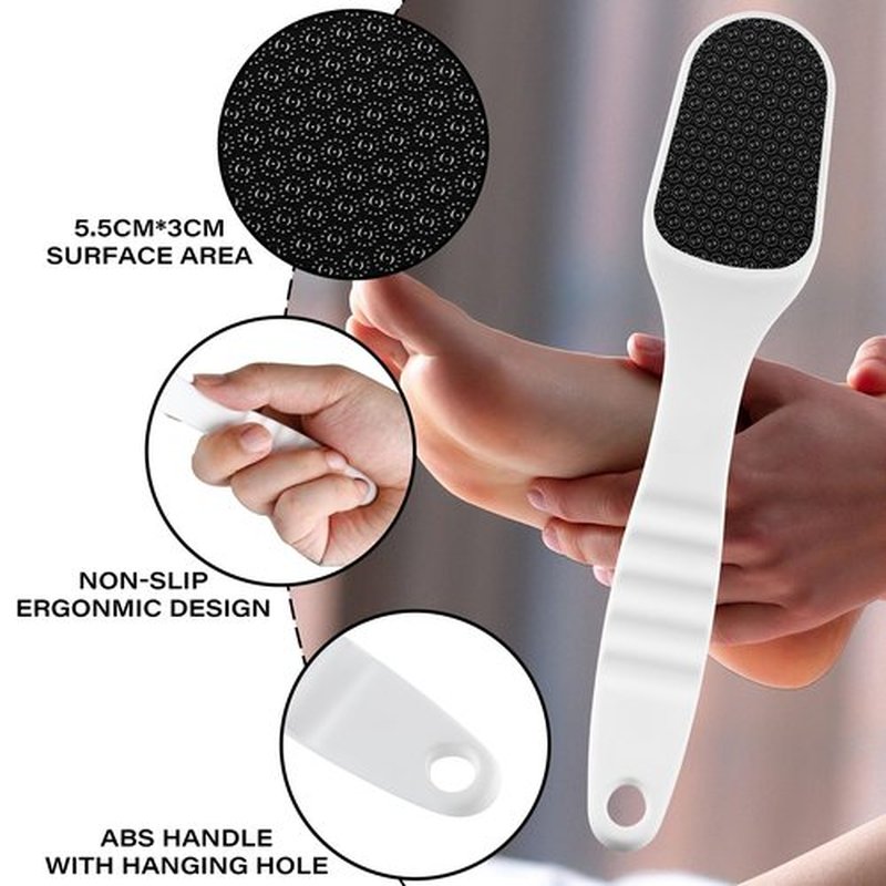 Glass Foot File 2 Packs, Nano Glass Foot Files Callus Remover, Glass Foot File Heel Scraper for Cracked Heels, Washable Foot Rasp for Wet and Dry Feet - Foot Scraper for Shower Use