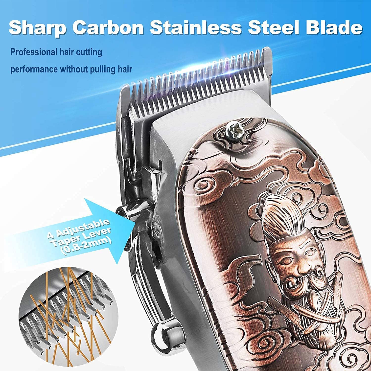 Suttik Hair Clippers and Trimmers Set for Men, Professional Cordless Barber Clippers for Hair Cutting, Beard Trimmer Hair Cutting Kit with T-Blade Close Cutting Trimmer