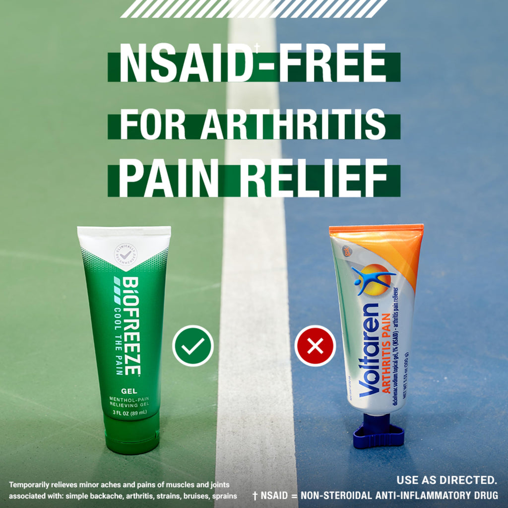 Biofreeze Overnight Gel Pain Relief, Knee & Lower Back Pain Relief, Arthritis Pain Reliever, Neck Pain Relief, Cooling Joint Pain Relief, Lavender Scented Menthol Gel 3 Fl Oz