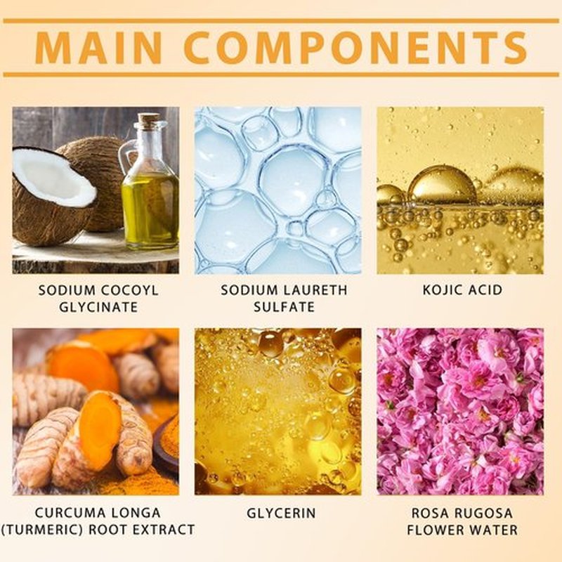 TPTAL Turmeric Wash and Care Two Piece Set, Tuemeric Facial Cleanser & Turmeric Soap Bar,Face & Body Cleanser, Tur-meric Face Wash and Natural Turmerics Handmade Soap, Deep Cleansing