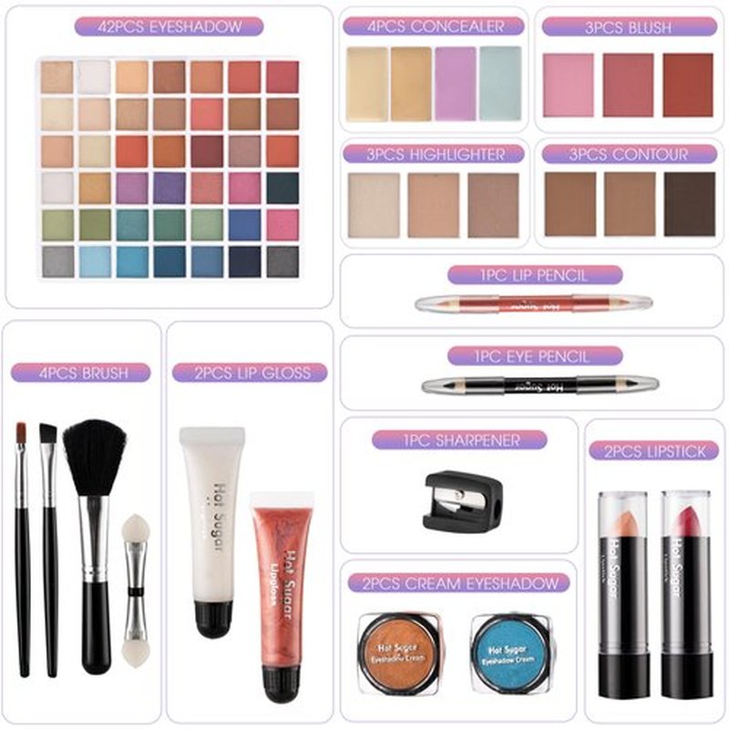 Hot Sugar Teen Makeup Kit for Girls 13-15, Makeup Gift Set for Birthday Parties Makeovers & Christmas (Pink)