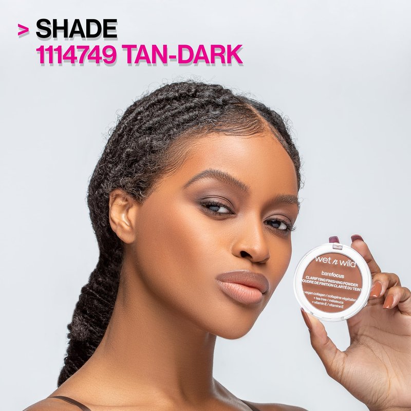 wet n wild Bare Focus Clarifying Finishing Powder | Matte | Pressed Setting Powder Translucent (Pack of 2)