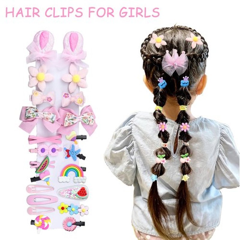 252 Pcs Hair Accessories for Girls, Back to School Hair Accessory Gift Hair Stuff Including Jewlry Box,Hair Clips,Hair Barrettes,Hair Ties,Hair Bows for Little One Teen Age 3-12