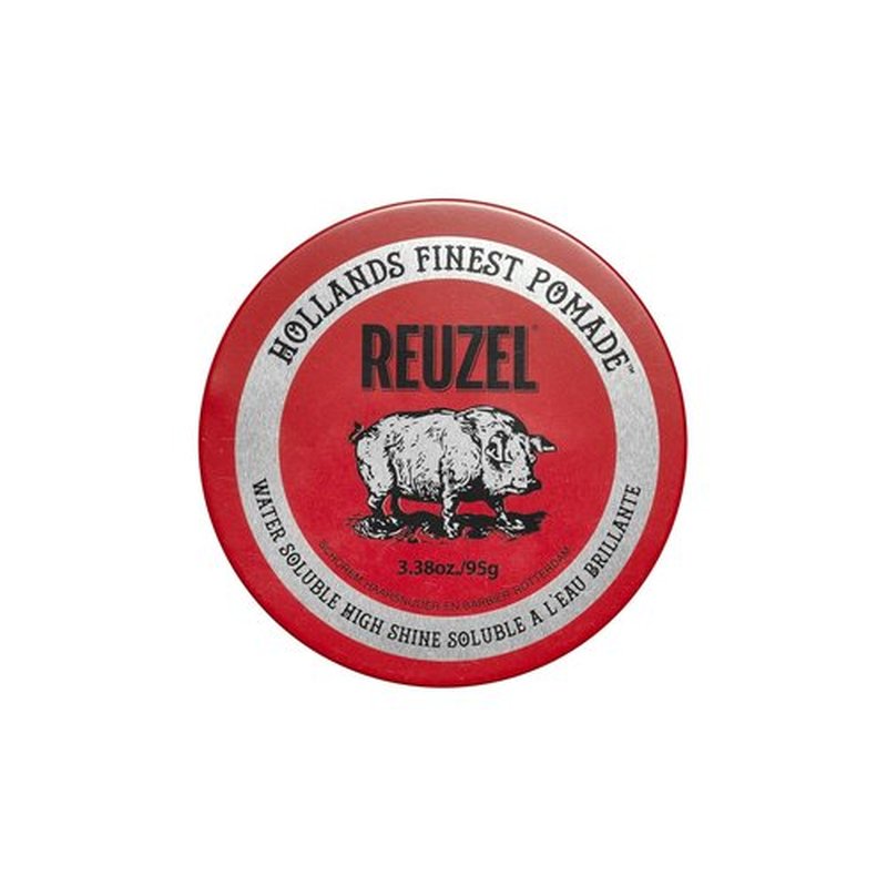 Reuzel Red Pomade - Medium Hold, Water Soluble Styling, High Shine, Easy Wash Out | For All Hair Types