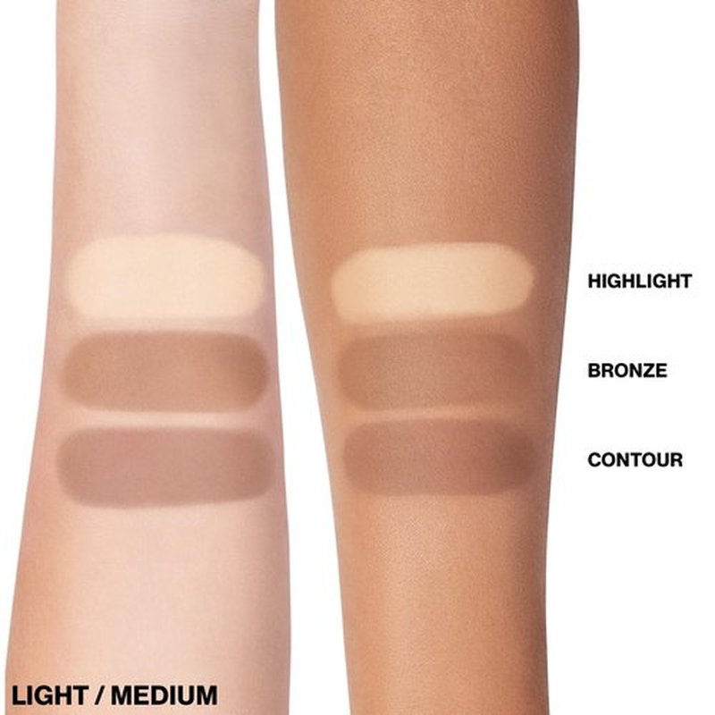 Smashbox Step-By-Step Contour Palette | Sculpt + Glow All-In-One Contour Kit with Blendable + Buildable Formulas, Light/Medium, 0.3 Ounce