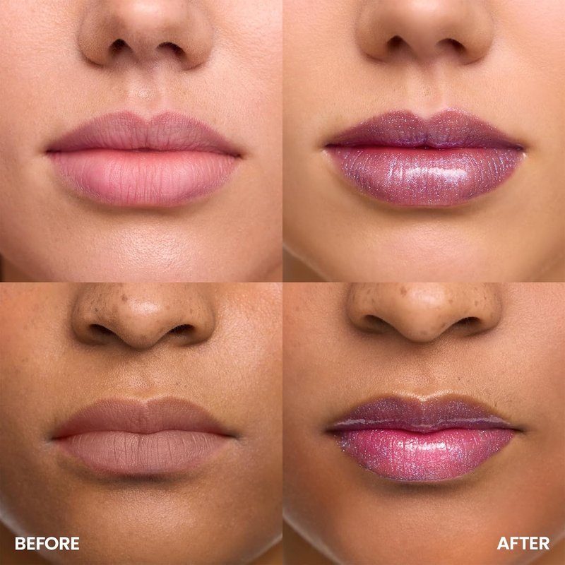 Wonderskin Lip Gloss - Hydrating High Shine Finish Lip Makeup | Blue Glitter