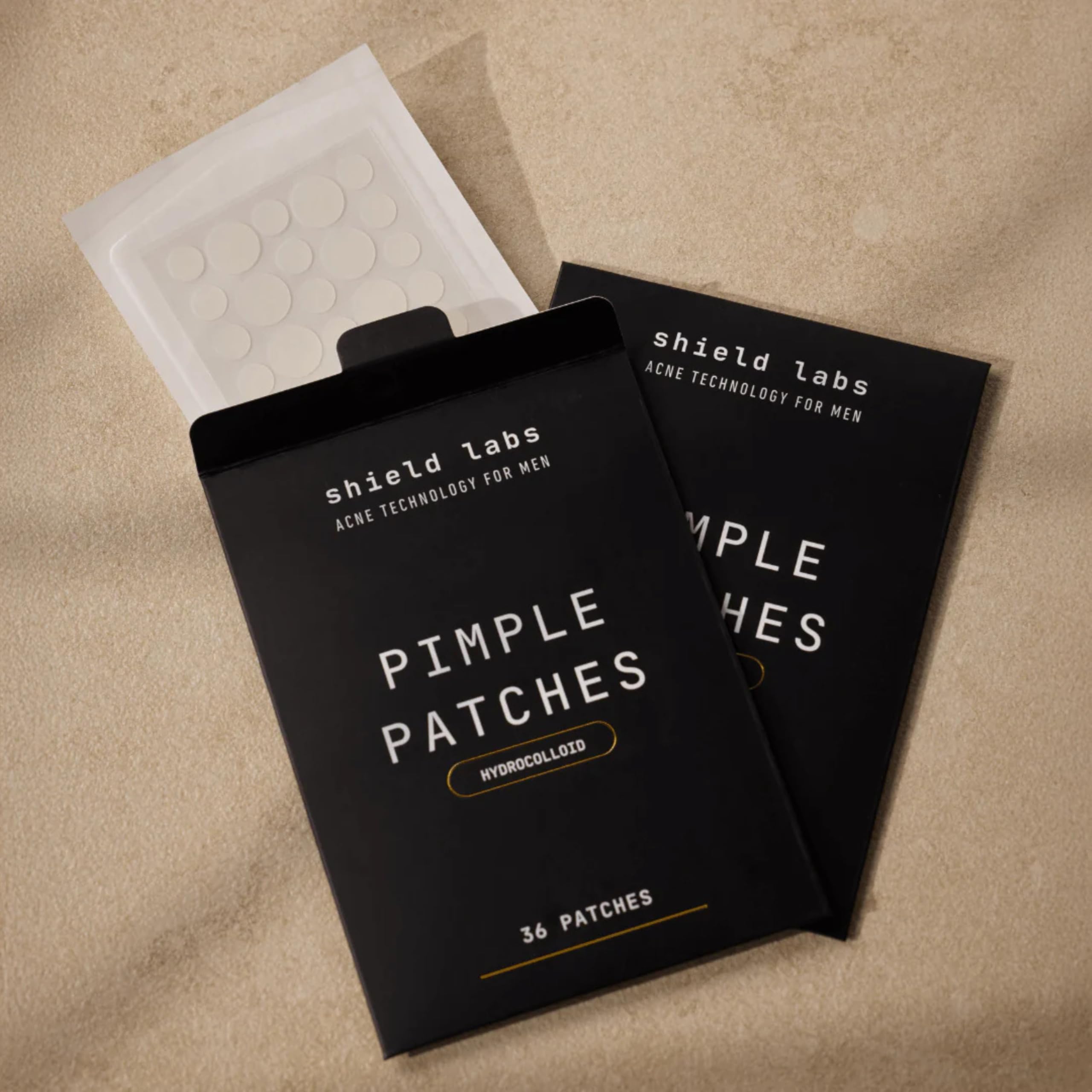 Shield Pimple Patches for Men and Boys, Invisible Hydrocolloid Spot Treatment for Acne Blemishes & Breakouts, 36 Count, Pack of 1