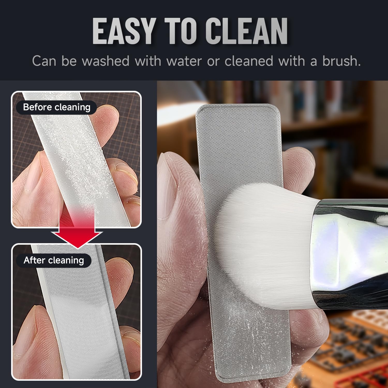 stedi Hobby Model Polishing Tools 2 PCS, Precision Glass Polishing Files #600-800 Grits, Anti-Slip Comfortable Grip for Gundam, Scale Military Model, 3D Resin Parts (Upgrade 2PCS - A)