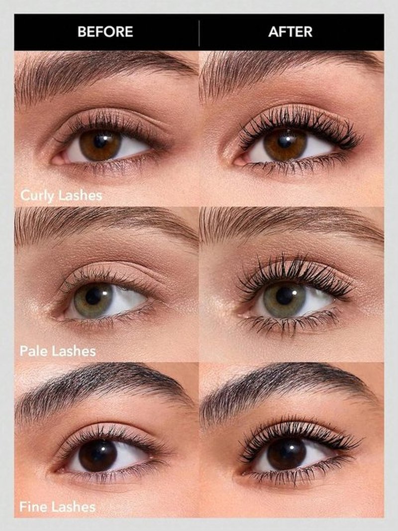 SheGlam 2 In 1 Black Mascara - Volume & Length, Washable, Long Lasting Dual-Ended Design