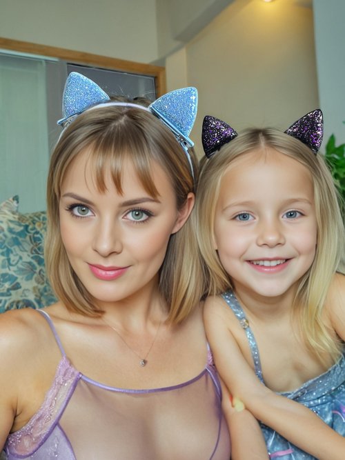 10 Pieces Glitter Hair Clips with Sequin Cat Ears for Girls and Women, Cute Hair Accessories Head Decoration for Cat Party Birthday Halloween Cosplay Costume Festival