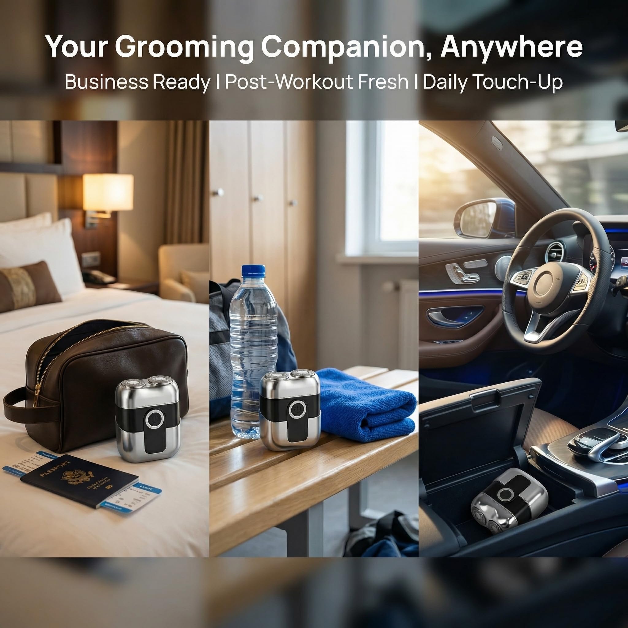 Electric Shaver for Men, 2026 New Painless Portable Dual Head Pocket Travel Electric Shavers, Waterproof Wet Dry Cordless Electric Razor