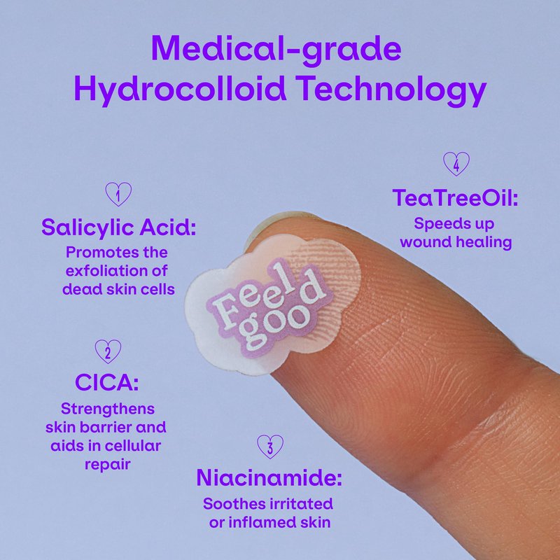 ZVYK Cute Pimple Patches for Face - Tattoo Style Hydrocolloid Acne Patches (Confidence Patch) with Star Designs (66 Cute Patches) - Vegan & Cruelty-Free