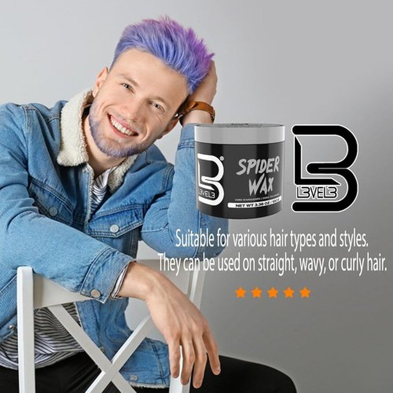 Level 3 Spider Wax - Strong Hold Hair Styling Wax for Enhanced Volume and Texture