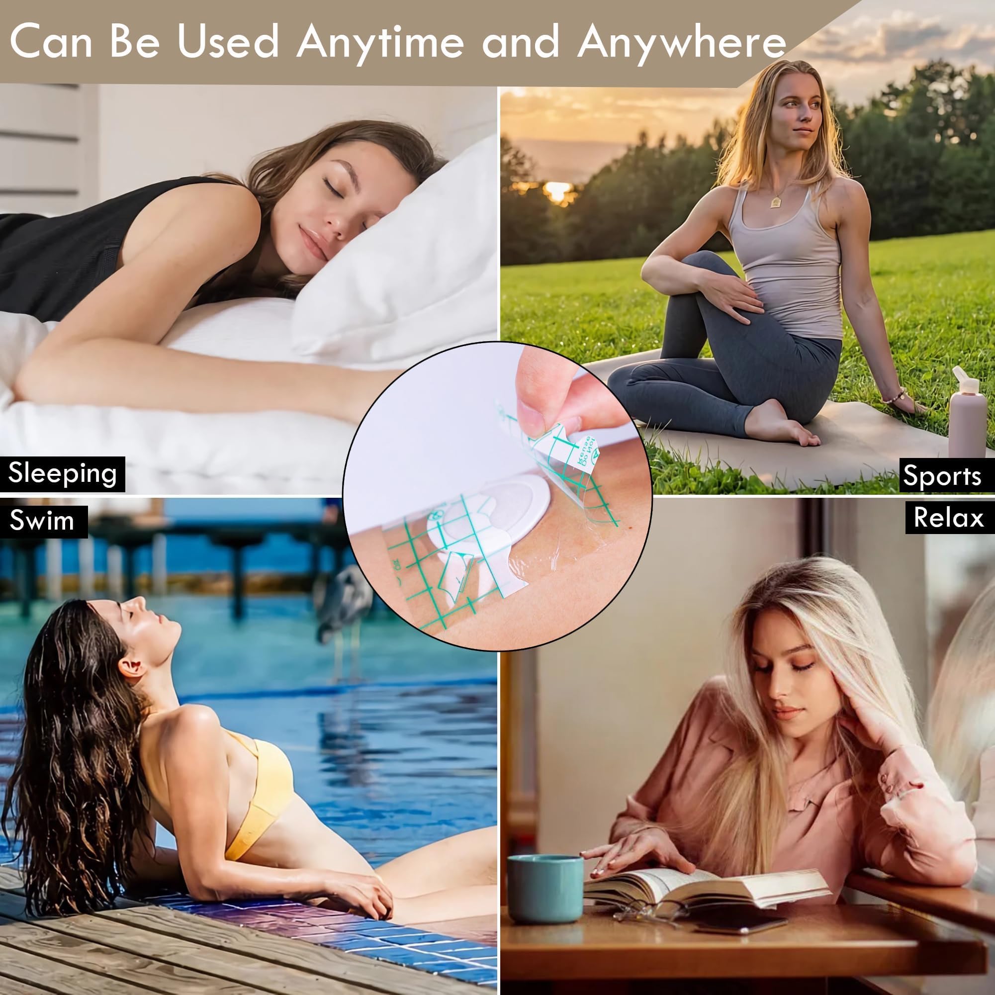 54Pack Castor Oil Belly Button Patches – 3.2"x3.2" Ultra-Thin Waterproof No-Wash Anti-Leak Castor Oil Pack Wrap, Skin-Friendly PU Film Patches for Belly Button Care & Wellness (Oil Not Included)