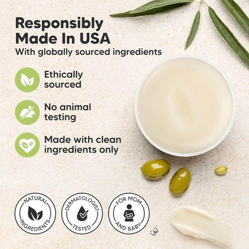 Skiennix Organic Nipple Butter | Natural Relief for Cracked Sore Nipples - 2oz Soothing Cream for Breastfeeding