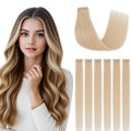 SEGOHAIR Clip in Hair Extensions Real Human Hair for Women, 10 Inch 31g 6pcs, Platium Blonde, Straight - Highlight, Add Volume and Length for Daily Wear, Parties, Weddings